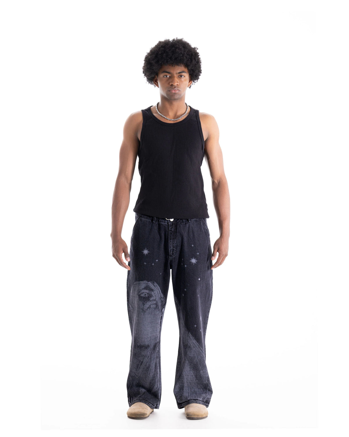 "PROMISE ABOVE" Regular Fit Denim