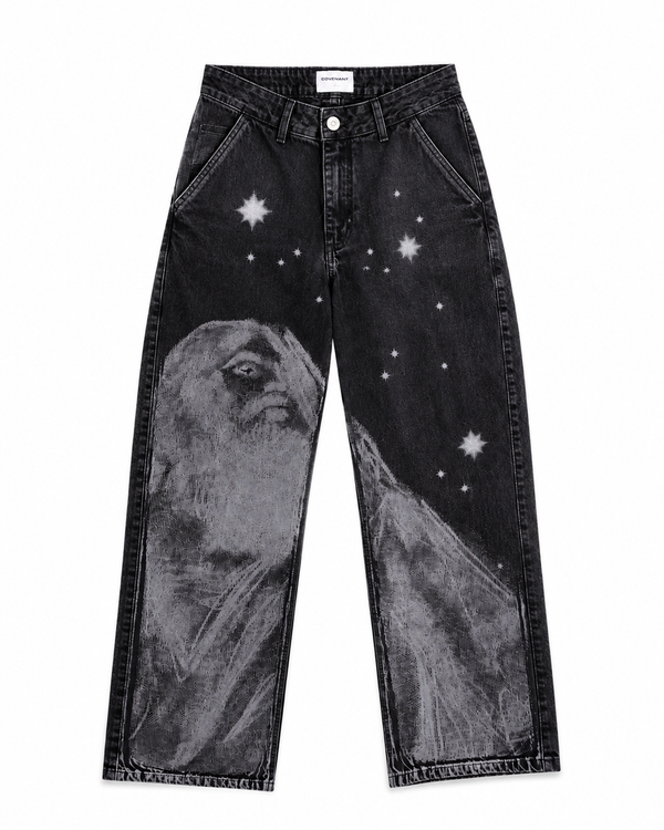 "PROMISE ABOVE" Regular Fit Denim