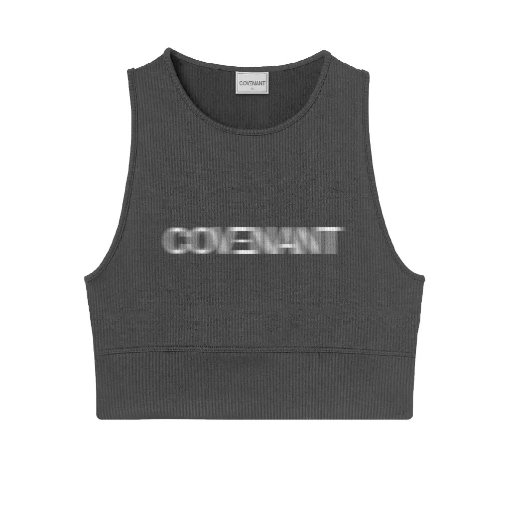BASIC COVENANT BLACK CROP-TANK