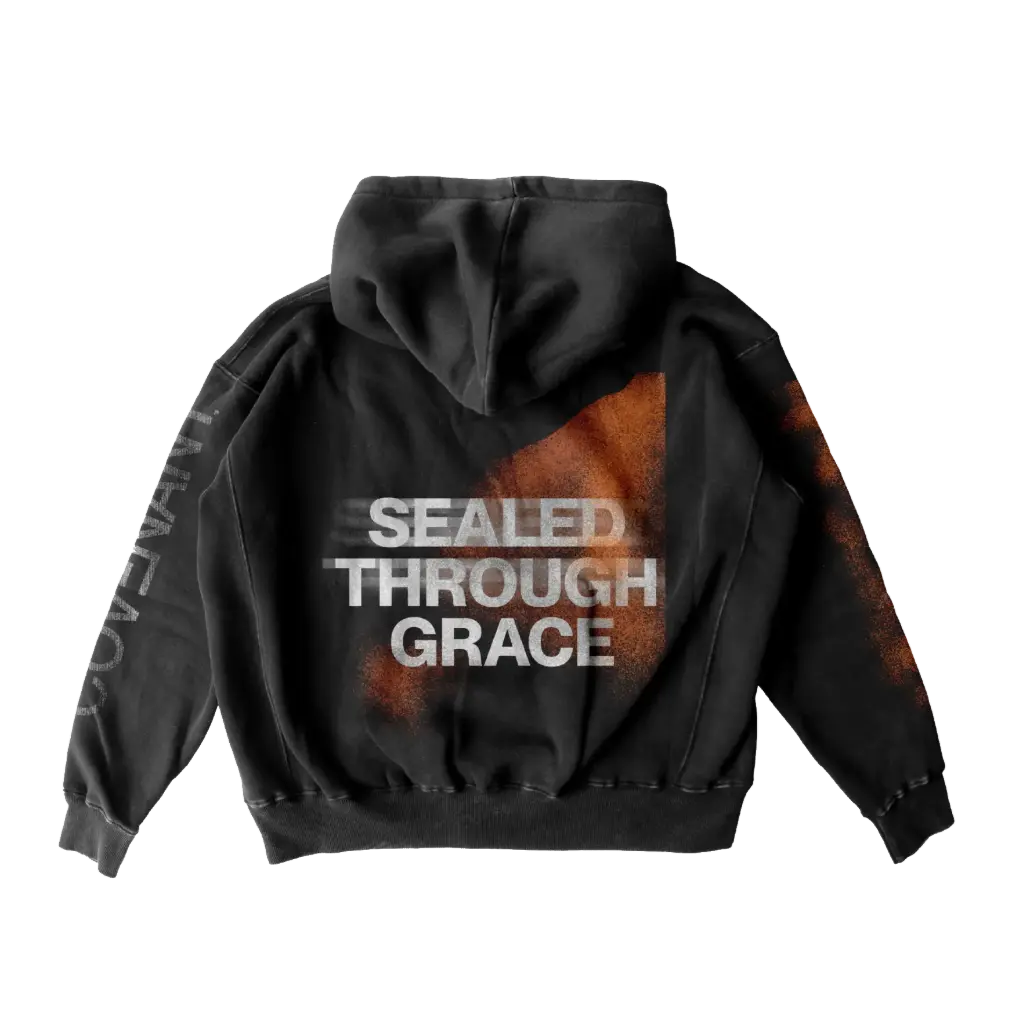 SEALED THROUGH GRACE BLACK HOODIE